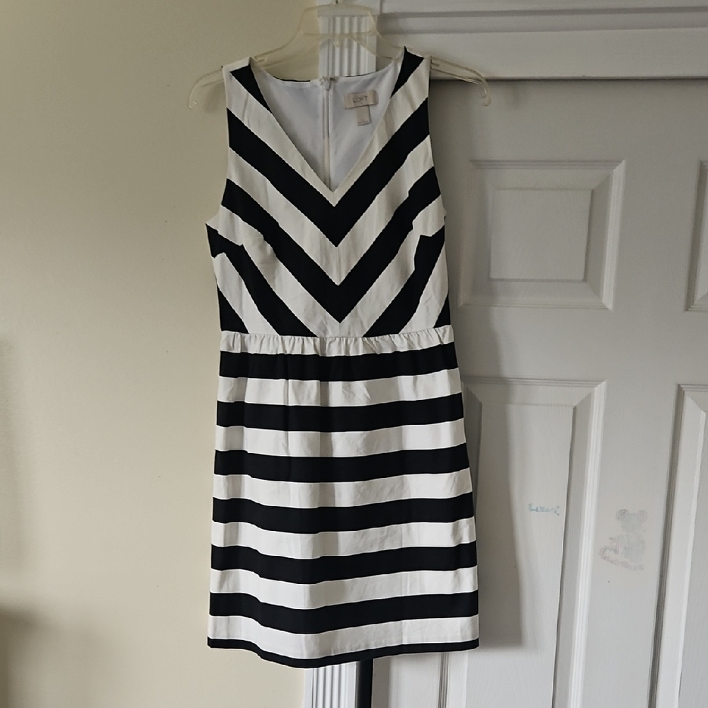 Black and White Striped Dress